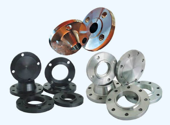 Black carbon steel and stainless steel flanges